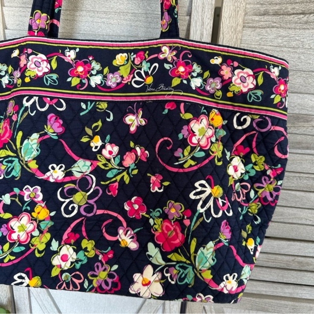 Vera Bradley "Ribbons" Retired Floral Grand Tote Bag - Multicolor - Picture 5 of 13